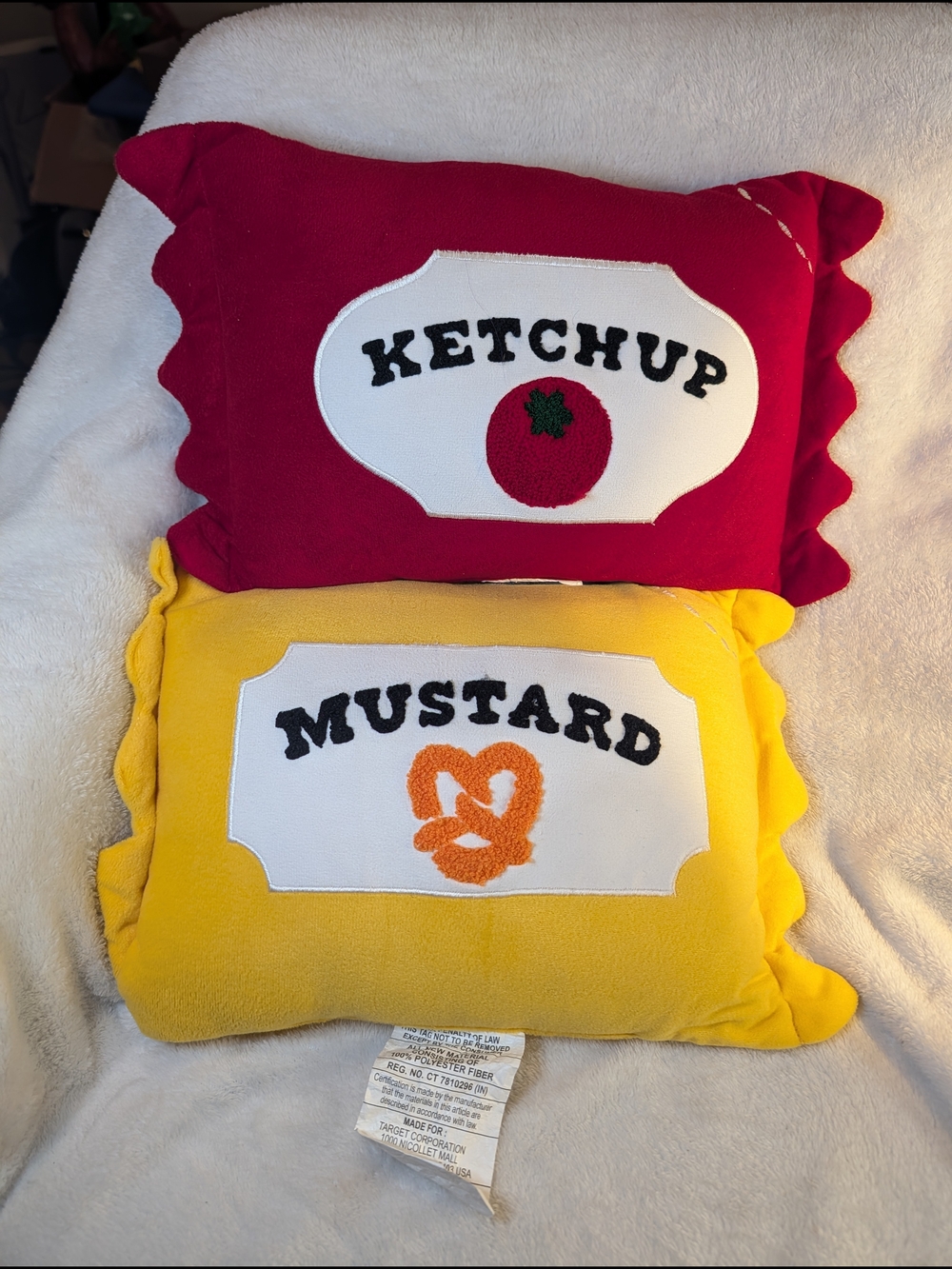 Ketchup & Mustard Decorative Throw Pillows - Picture 2 of 4